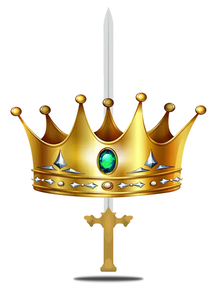 a sword in a crown