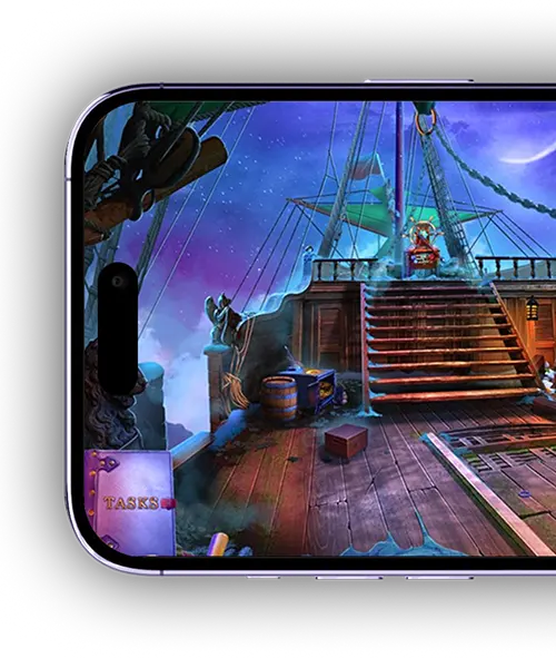 Game scene on phone